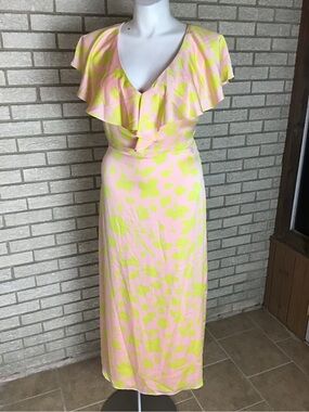 kate spade Pink Dress with Green Abstract Print